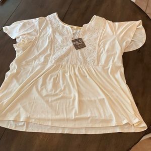 Xxl Matilda Jane Cream top